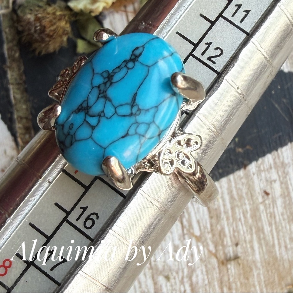 Alquimia Blue turquoise Silver Ring